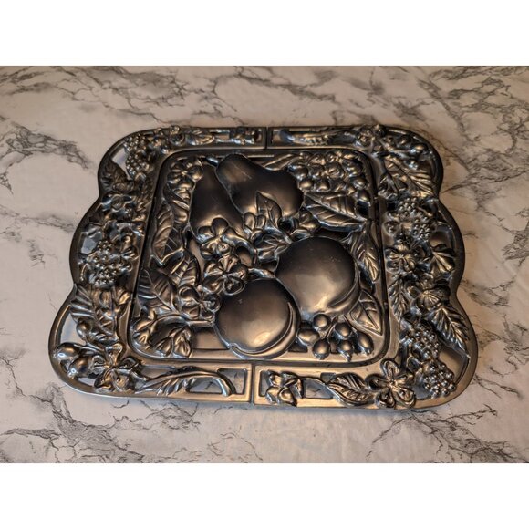 Lenox Metal Trivet Decorative Fruit-Themed With Floral Design Adjustable Length - Picture 4 of 8